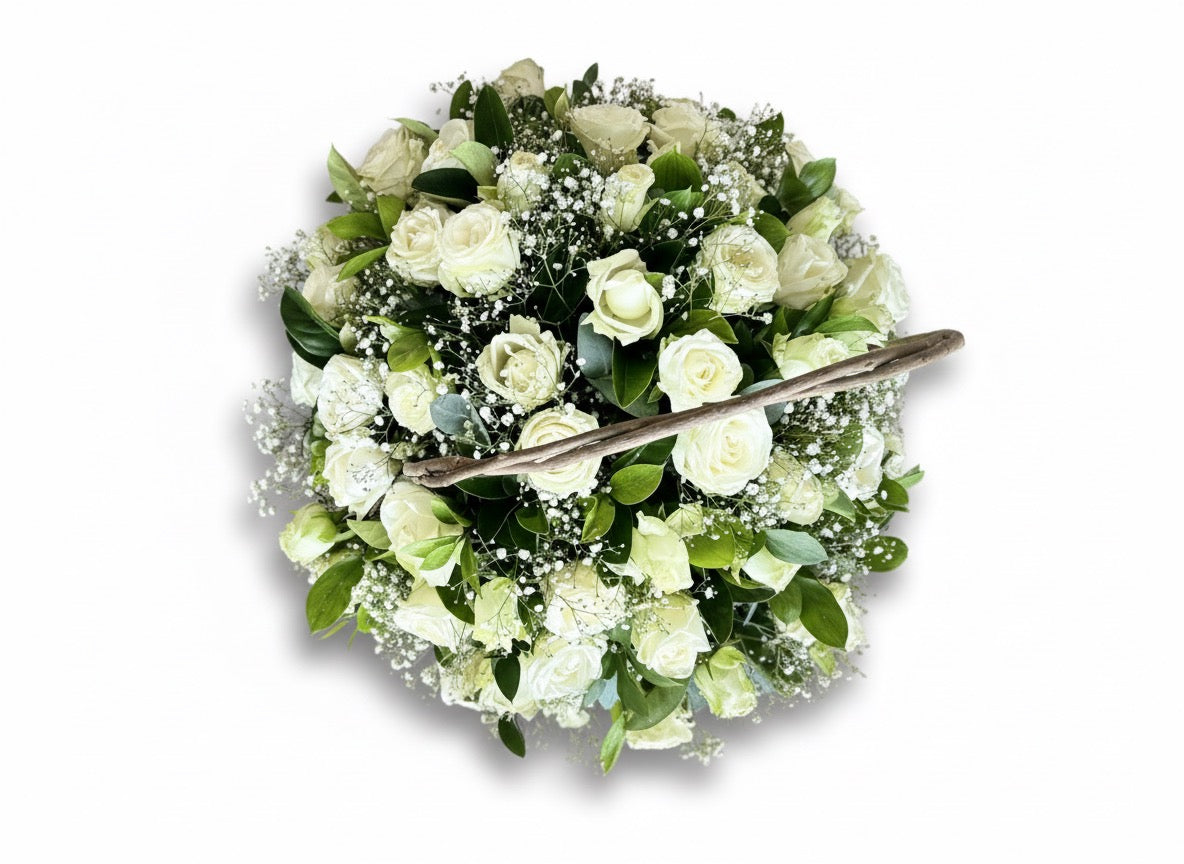 White Rose Basket